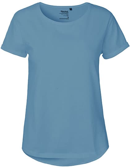 Ladies´ Roll Up Sleeve T-Shirt — Dusty Indigo