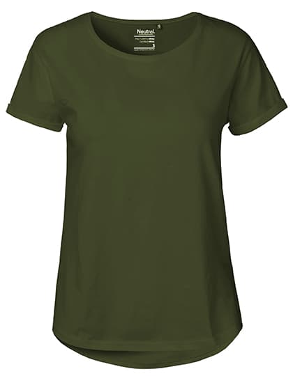 Ladies´ Roll Up Sleeve T-Shirt — Military