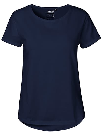 Ladies´ Roll Up Sleeve T-Shirt — Navy
