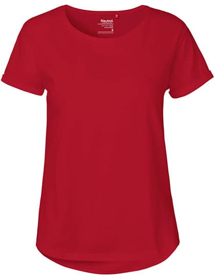 Ladies´ Roll Up Sleeve T-Shirt — Red