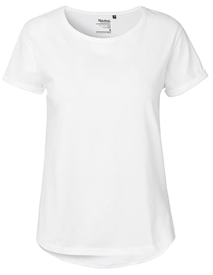 Ladies´ Roll Up Sleeve T-Shirt — White