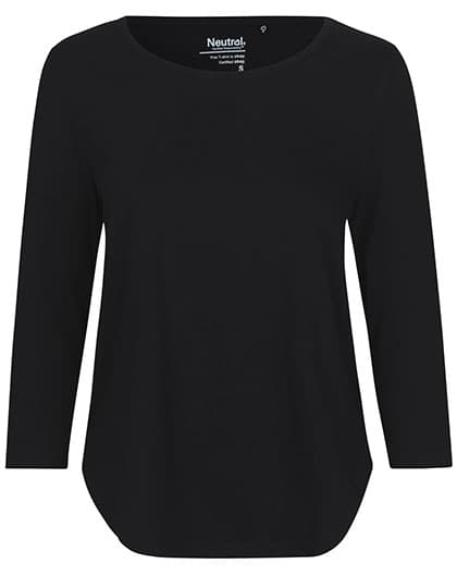 Ladies´ Three Quarter Sleeve T-Shirt — Black