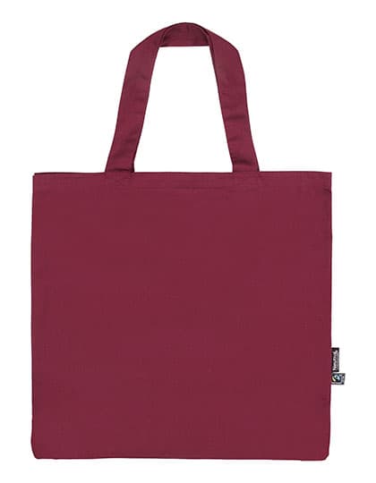 Twill Shopper Bag — Bordeaux