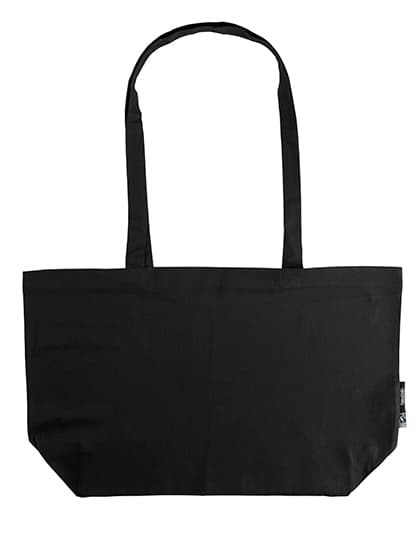 Shopping Bag With Gusset — Black