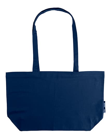 Shopping Bag With Gusset — Navy