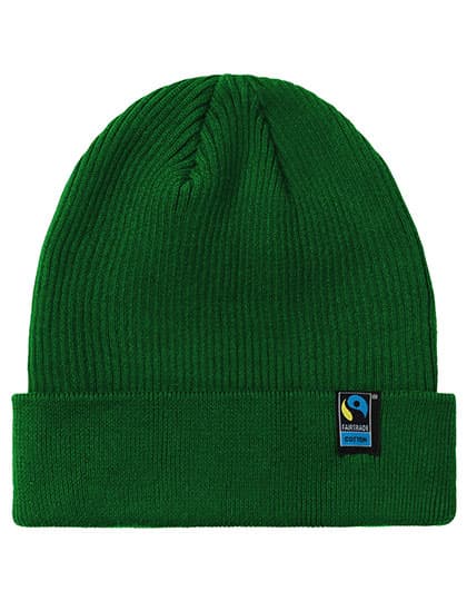 Mixed Knit Beanie — Bottle Green