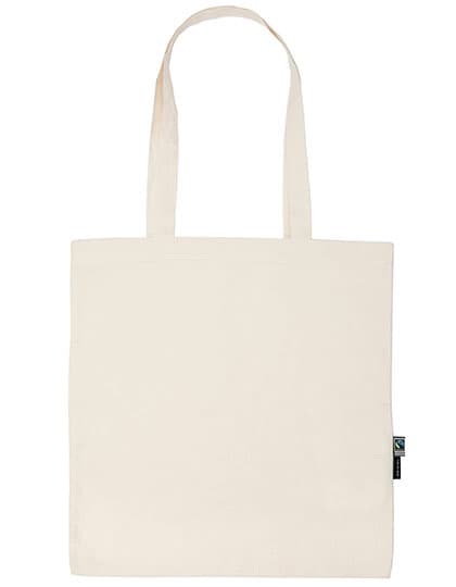Tiger Cotton Shopping Bag With Long Handles — Nature