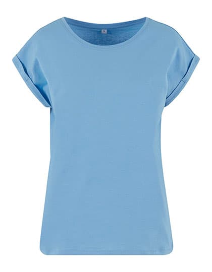 Ladies Extended Shoulder Tee — Powder Blue