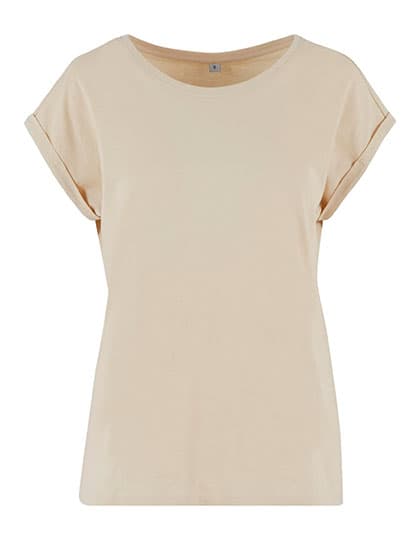 Ladies Extended Shoulder Tee — Sand