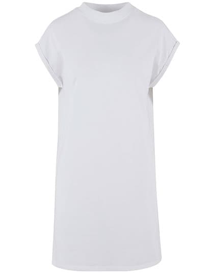 Ladies Extended Shoulder Dress — White