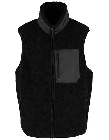 Bonded Sherpa Vest — Black