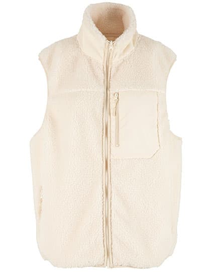 Bonded Sherpa Vest — White Sand