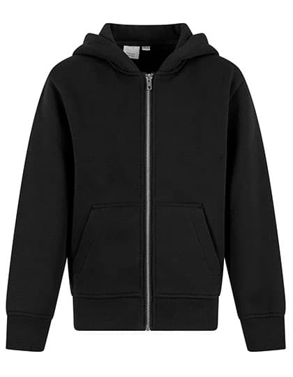 Kids Oversized Zip Hoody — Black