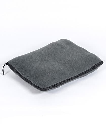 Mikrofleece-Decken-Kissen-Set Recycled — Grey