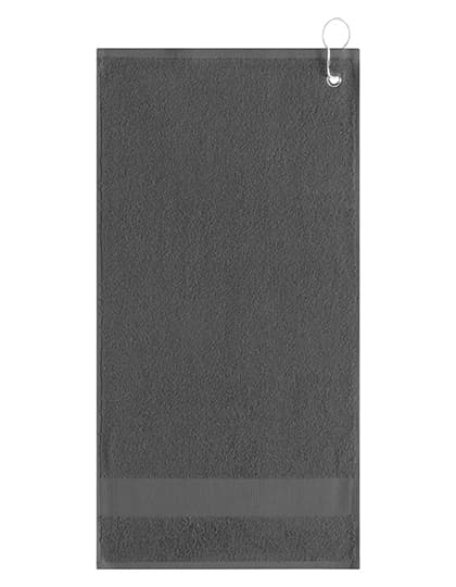 Golfhandtuch mit Aufhänger — Dark Grey