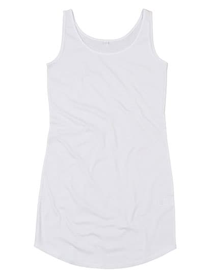 Curved Vest Dress — White