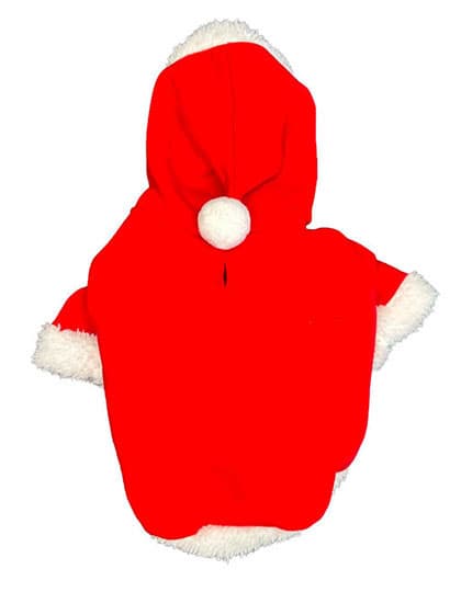 Dog Santa Hoodie — Red-White