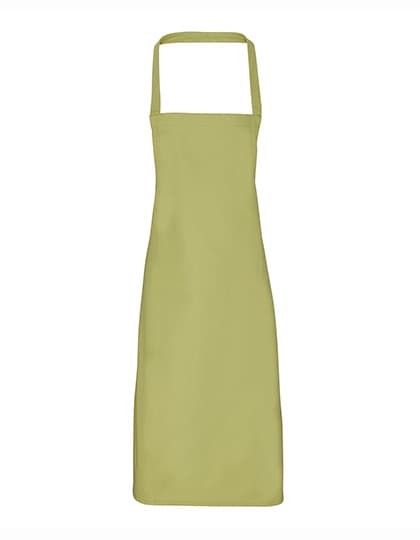 Organic Cotton Bib Apron (No Pocket) — Lime (ca. Pantone 382C)