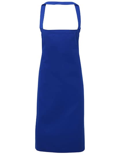 Organic Cotton Bib Apron (No Pocket) — Royal (ca. Pantone 286C)