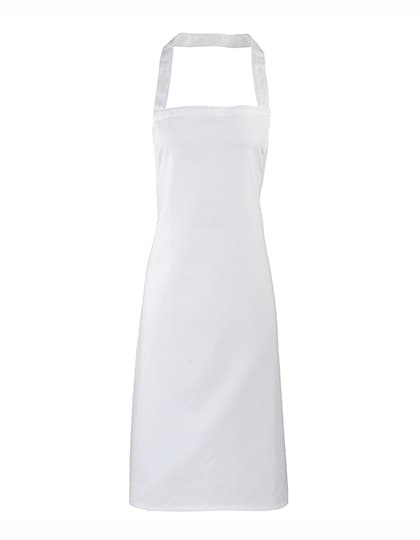 Organic Cotton Bib Apron (No Pocket) — White