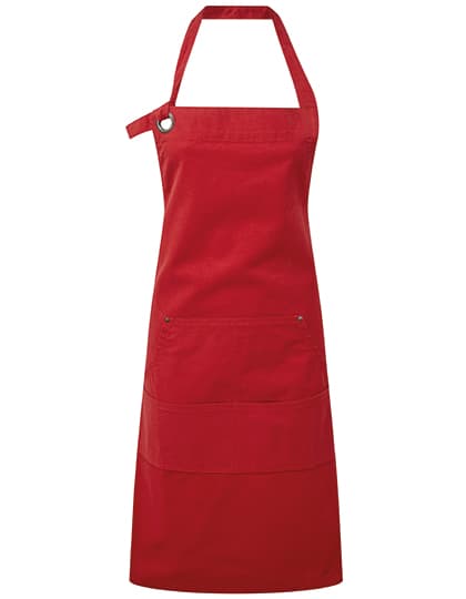 Calibre Heavy Cotton Canvas Pocket Apron — Red (ca. Pantone 201C)