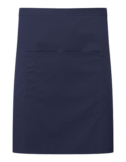 Colours Mid Length Apron with Pocket — Navy (ca. Pantone 533C)