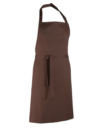 Colours Collection Bib Apron — Brown (ca. Pantone 476C)