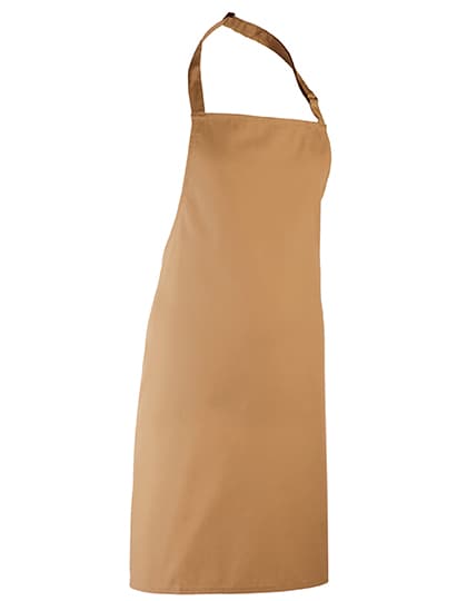 Colours Collection Bib Apron — Camel (ca. Pantone 132C)