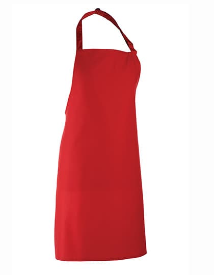 Colours Collection Bib Apron — Red (ca. Pantone 200C)