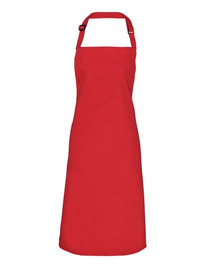 Colours Collection Bib Apron — Salsa (ca. Pantone 187C)
