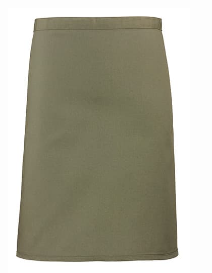 Colours Collection Mid Length Apron — Olive (ca. Pantone 378C)
