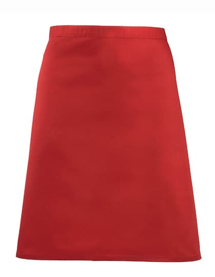 Colours Collection Mid Length Apron — Red (ca. Pantone 200C)