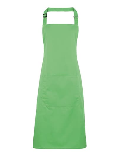Colours Collection Bib Apron With Pocket — Apple (ca. Pantone 360C)