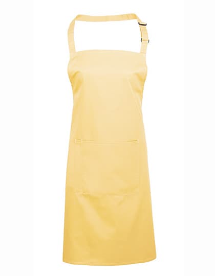 Colours Collection Bib Apron With Pocket — Lemon (ca. Pantone 127C)