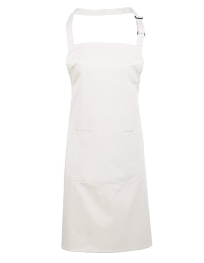 Colours Collection Bib Apron With Pocket — White