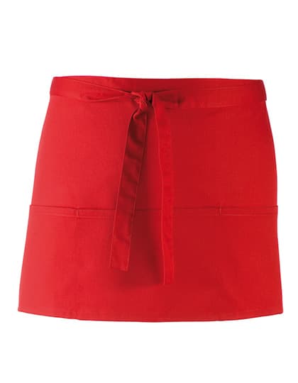 Colours Collection 3-Pocket Apron — Red (ca. Pantone 200C)