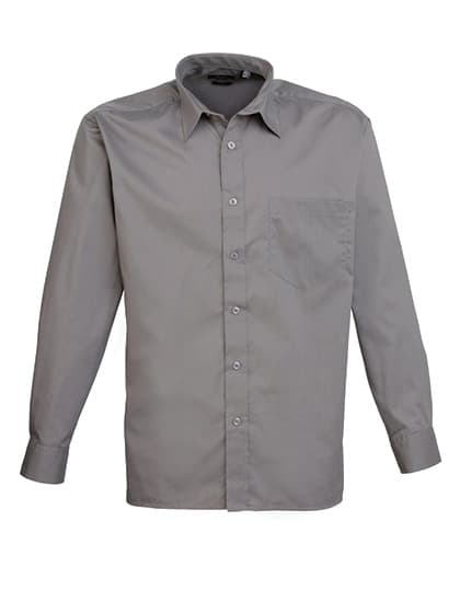 Men´s Poplin Long Sleeve Shirt — Dark Grey