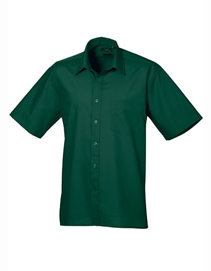 Men´s Poplin Short Sleeve Shirt — Bottle Green