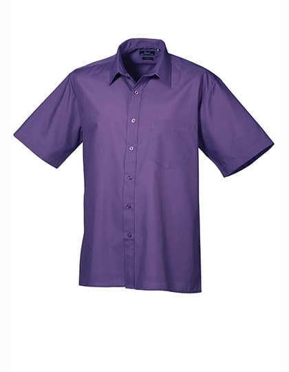Men´s Poplin Short Sleeve Shirt — Purple