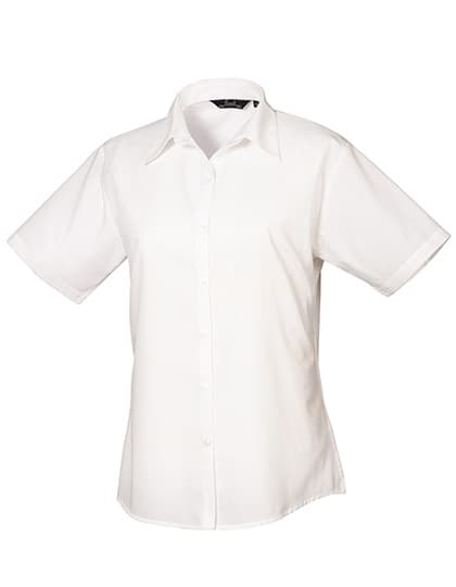 Women´s Poplin Short Sleeve Blouse — White