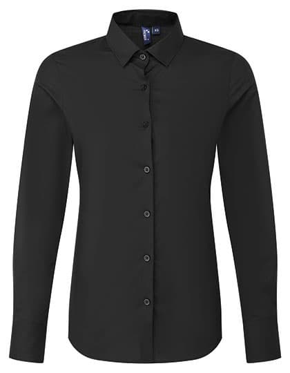 Women’s Long Sleeve ‘Recyclight’ Poplin Shirt — Black