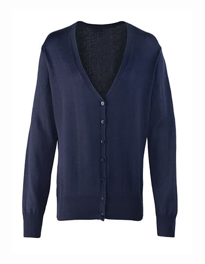 Women´s Button Through Knitted Cardigan — Navy (ca. Pantone 2378C)