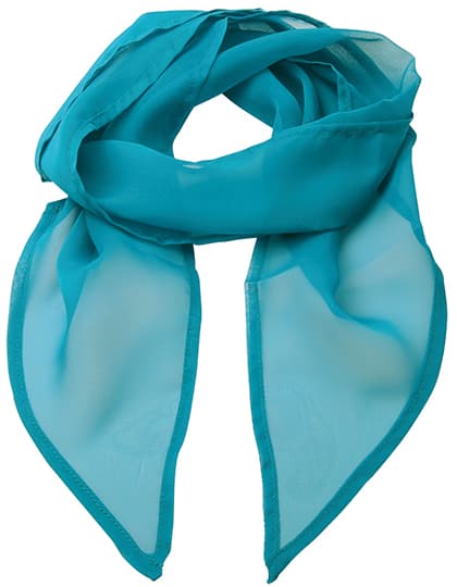 Women´s Colours Collection Chiffon Scarf — Teal (ca. Pantone 3155C)