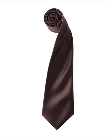 Colours Collection Satin Tie — Brown (ca. Pantone 476C)