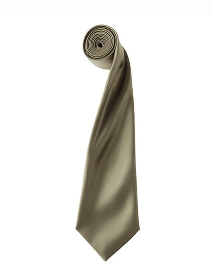 Colours Collection Satin Tie — Sage (ca. Pantone 5497C)