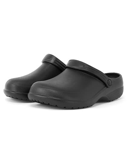 Chef´s Anti-Slip ‘Anchor´ Clog — Black (ca. Pantone U)