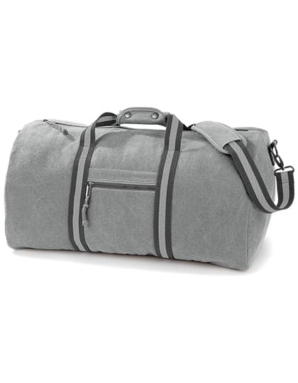 Vintage Canvas Holdall — Vintage Light Grey