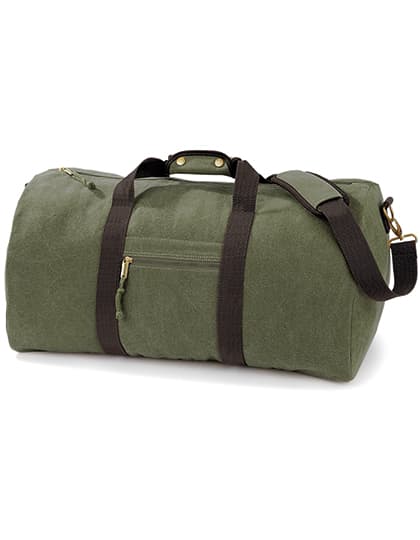 Vintage Canvas Holdall — Vintage Military Green