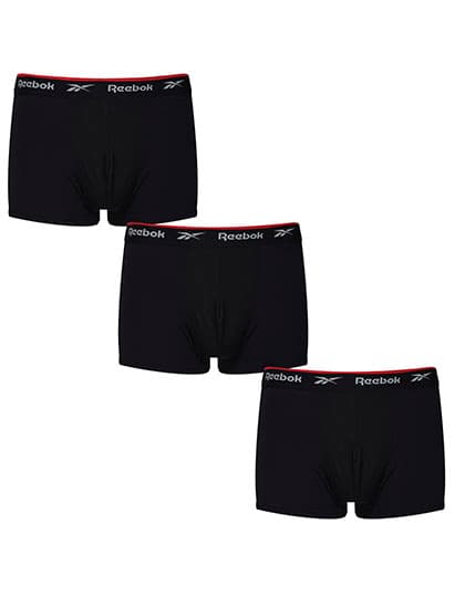Men´s Short Sports Trunk - Redgrave (3 Pair Pack) — Black