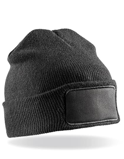 Double Knit Printers Beanie — Black